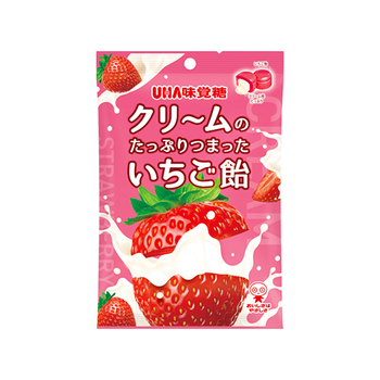 UHA味覚糖 クリ～ムのたっぷり詰まったいちご飴 45g