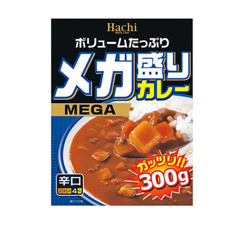 Hachi<br>メガ盛りカレー<br>辛口 <br>300g<br><small>ボリュームたっぷり</small>