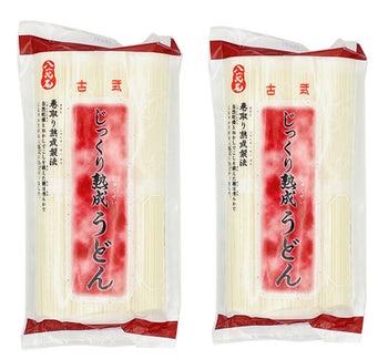 <font color="#FF0000">2パックセット</font><br>八萬石 じっくり熟成うどん 360g x2