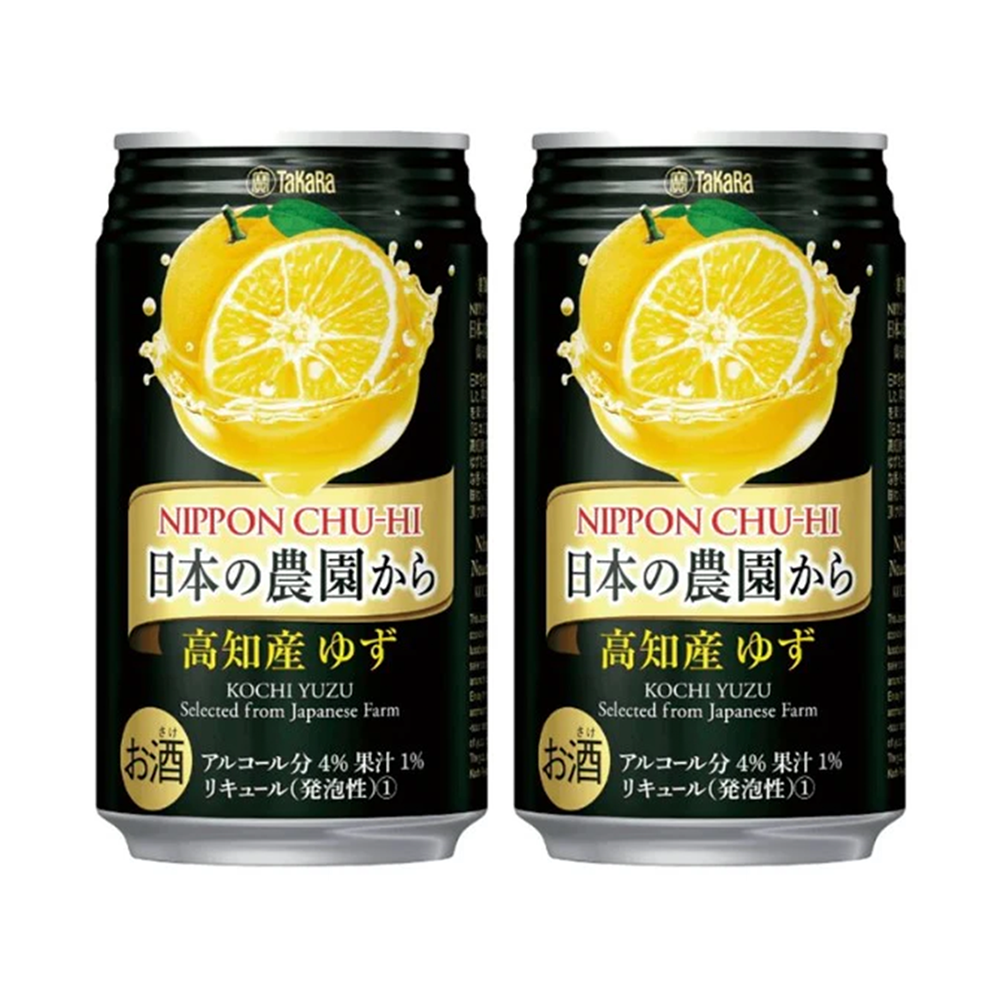 <font color="#FF0000">2-pack set</font> Takara Chu-Hi Japanese Farm Kochi Yuzu 4% 350ml x 2