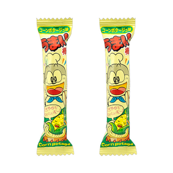 <font color="#FF0000">2パックセット<br>賞味期限4月21日</font><br>やおきん うまい棒 コーンポタージュ味 6g×2
