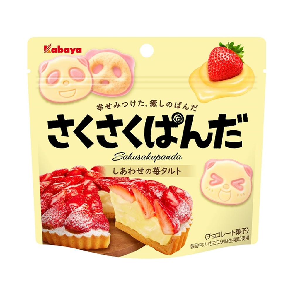 カバヤ さくさくぱんだ 幸せの苺タルト 43g
