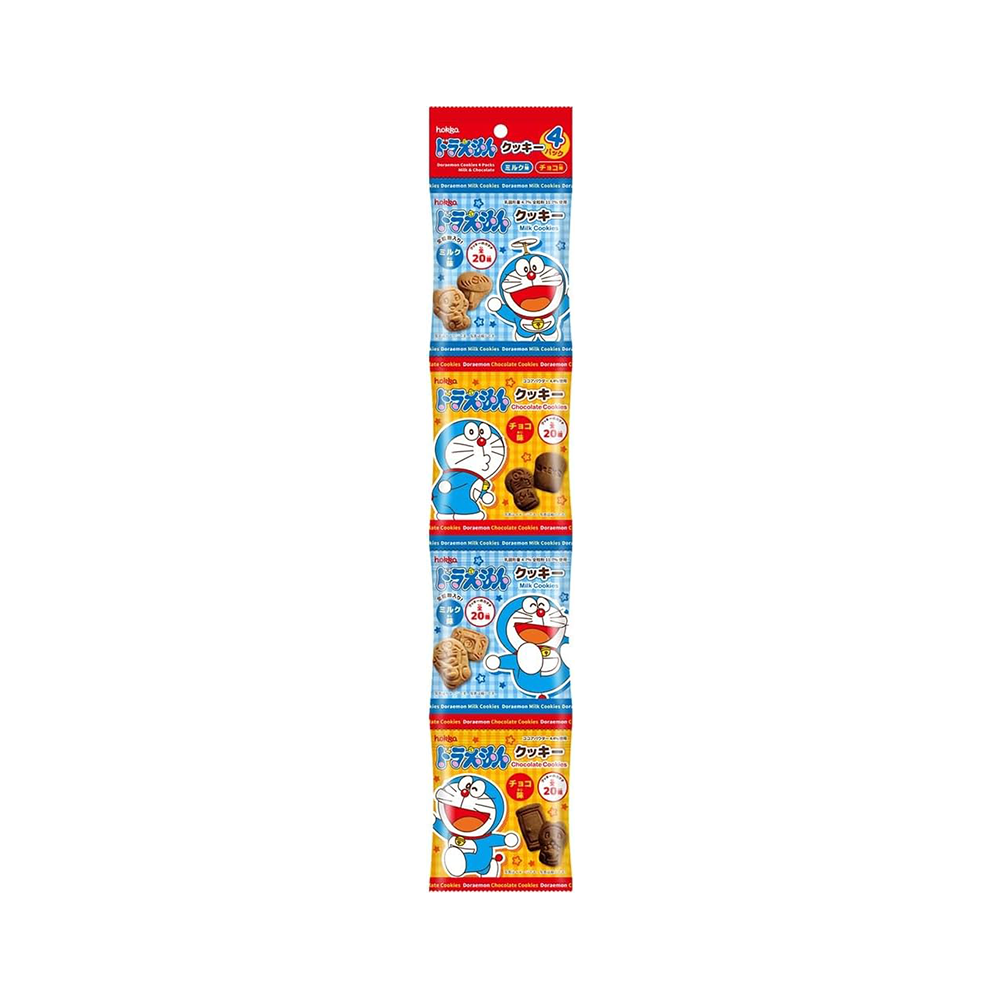 Hokka ドラえもん クッキー 4連 60g ミルク味とチョコ味