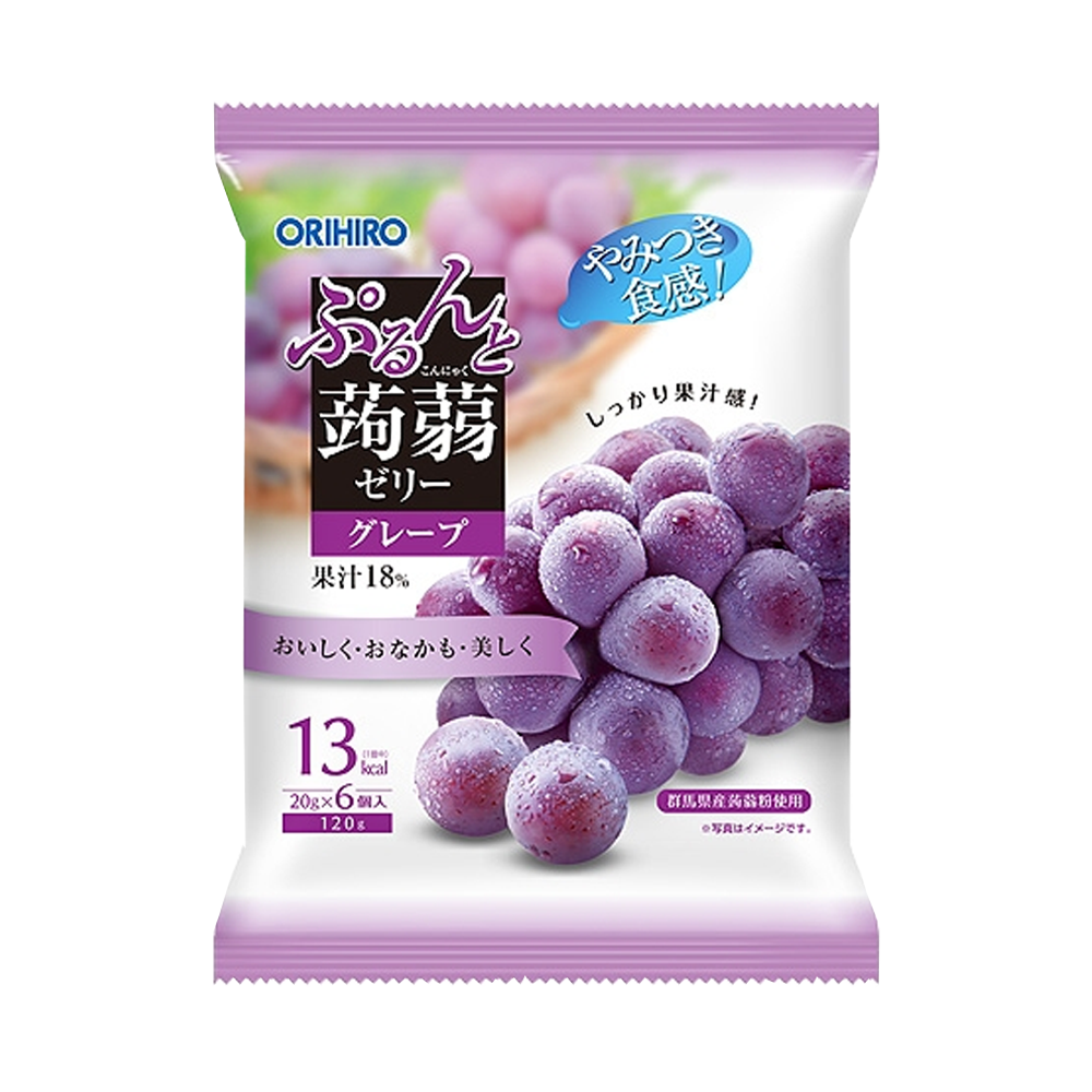 オリヒロ ぷるんと蒟蒻ゼリーパウチ グレープ 120ｇ
