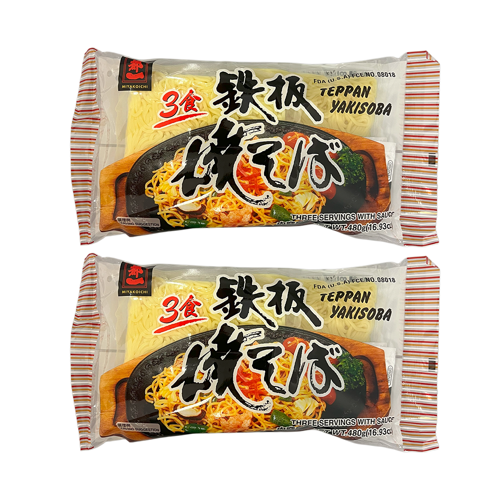 <font color="#FF0000">2パックセット</font><br> 都一 鉄板むし焼そば 3食×2