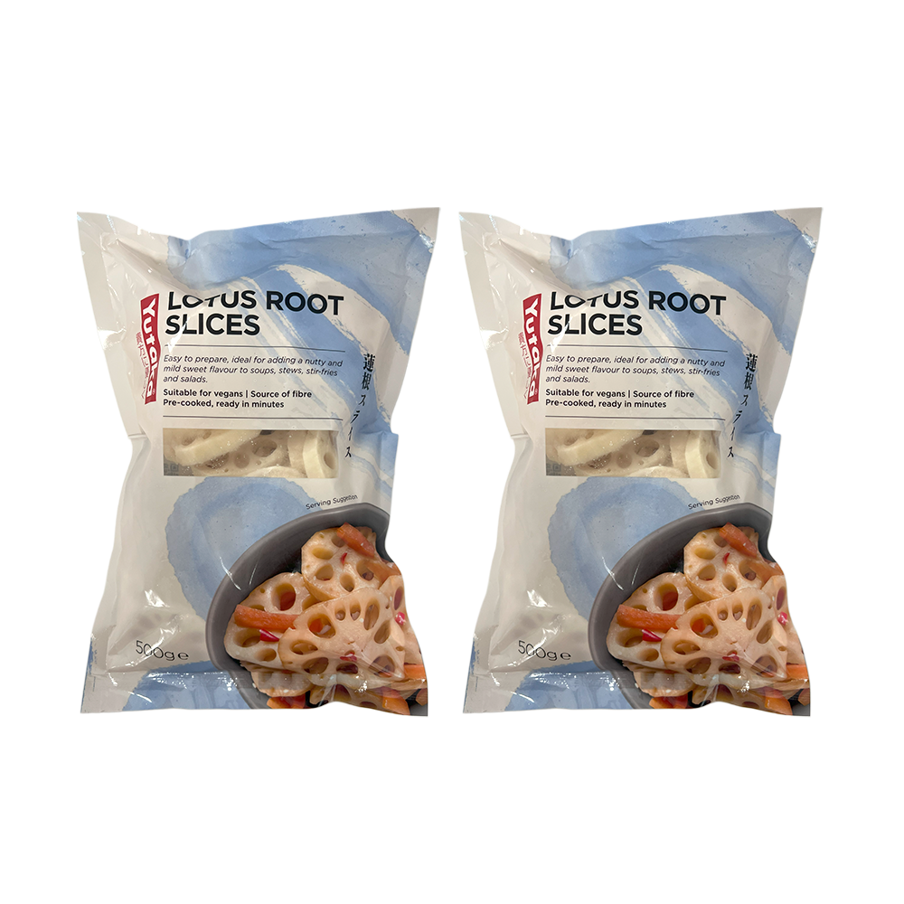 * <font color="#FF0000">2 pack set</font><br> Yutaka Lotus Root Slices 500g x 2 packs