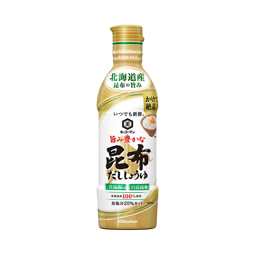 キッコーマン いつでも新鮮 旨み豊かな昆布しょうゆ 450ml