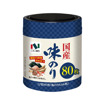 ニコニコのり 国産味のり卓上 12切80枚