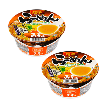 <font color="#FF0000">2 Pack Set</font><br> Menraku Ramen Miso 90.9g x 2