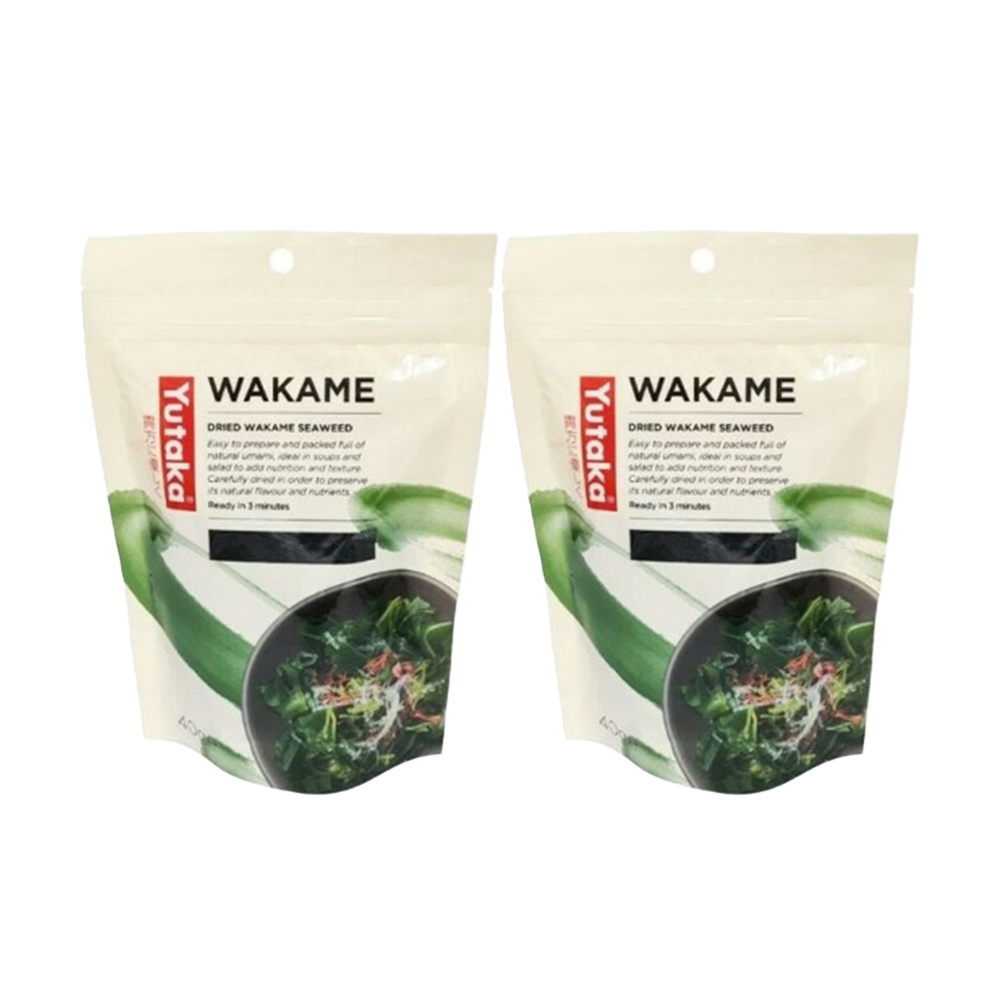 <font color="#FF0000">2 Pack Set</font><br> Yutaka Dried Wakame Seaweed 40g