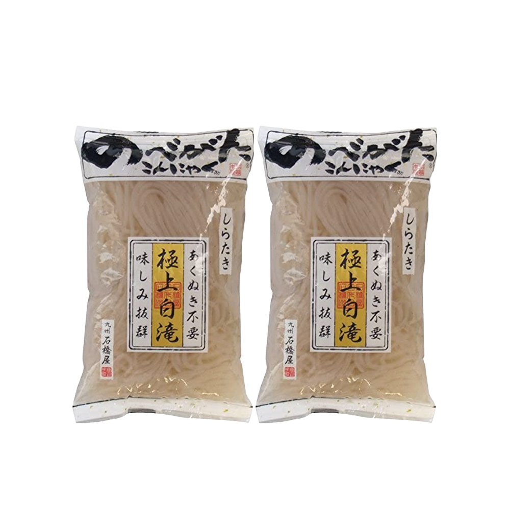 <font color="#FF0000">2パックセット</font><br>石橋屋 のべがたこんにゃく 極上白滝 150g×2