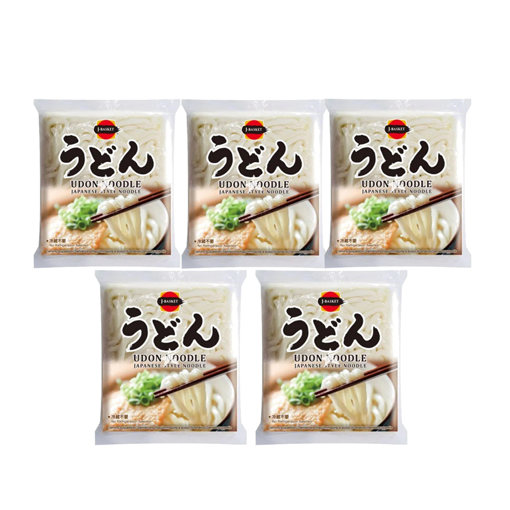 <font color="#FF0000">5パックセット</font><br> J-BASKET うどん 200g×5