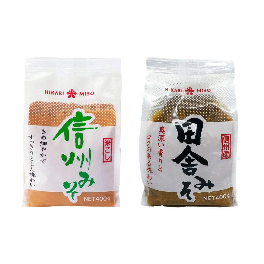 <font color="#FF0000">2-pack set</font> Hikari Miso (Shinshu Miso x Country Miso) 400g x 2