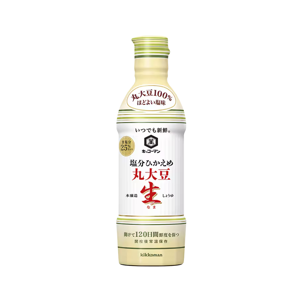 キッコーマン いつでも新鮮 塩分ひかえめ 丸大豆生しょうゆ 450ml