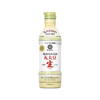 キッコーマン いつでも新鮮 塩分ひかえめ 丸大豆生しょうゆ 450ml