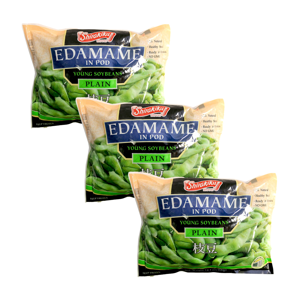 *<font color="#FF0000">3パックセット </font><br>Shirakiku 枝豆 400g×3