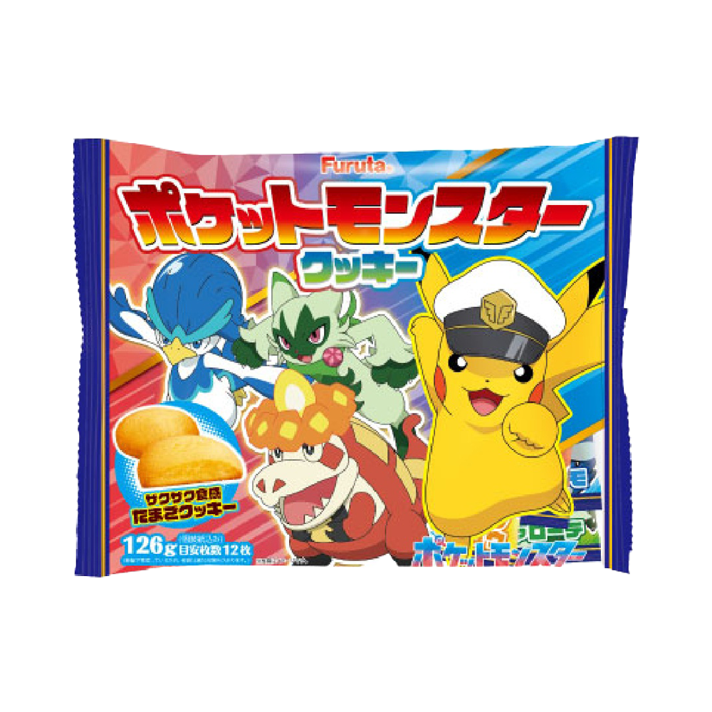 Furuta Pokemon Cookies 126g (approx. 12 cookies)