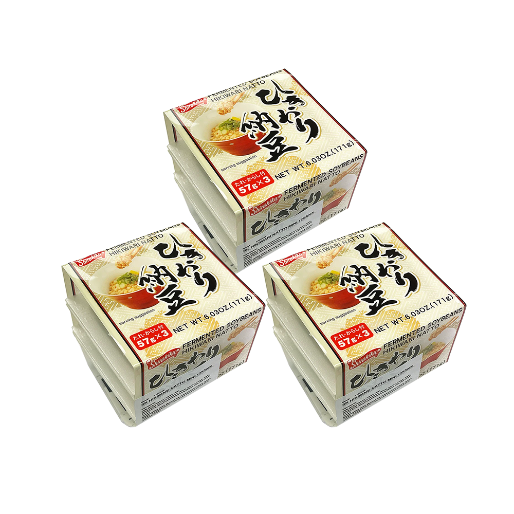 *<font color="#FF0000">3パックセット </font><br> シラキク ひきわり納豆 極小粒 57g×3pc