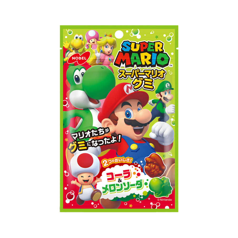 Super Mario Gummy Cola &amp; Melon Soda Flavors 85g