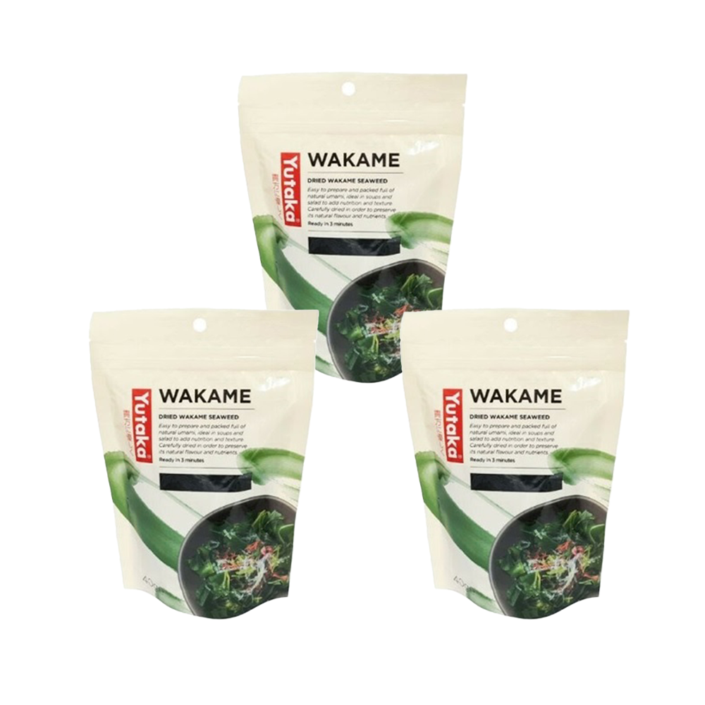 <font color="#FF0000">3パックセット </font><br>Yutaka 乾燥わかめ 40g