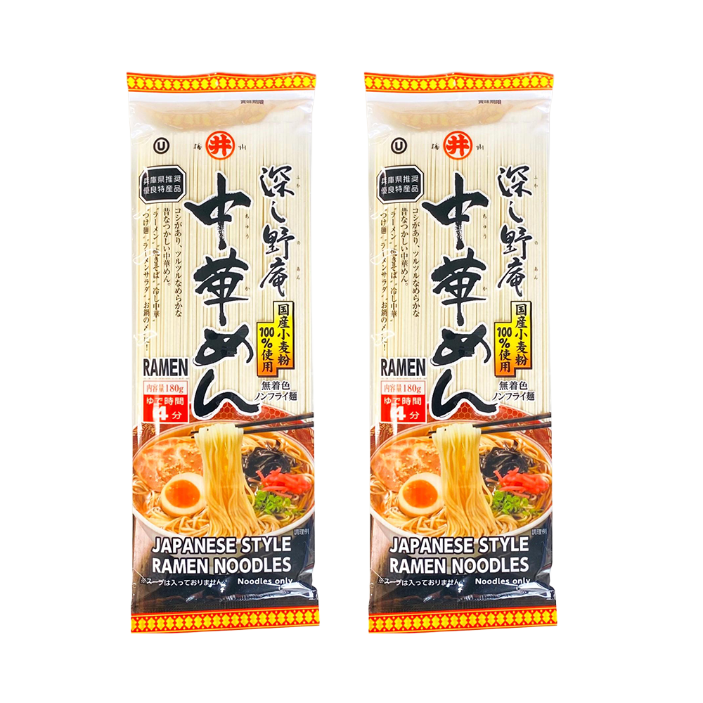 <font color="#FF0000">2パックセット</font><br>深し野庵 中華めん 180g