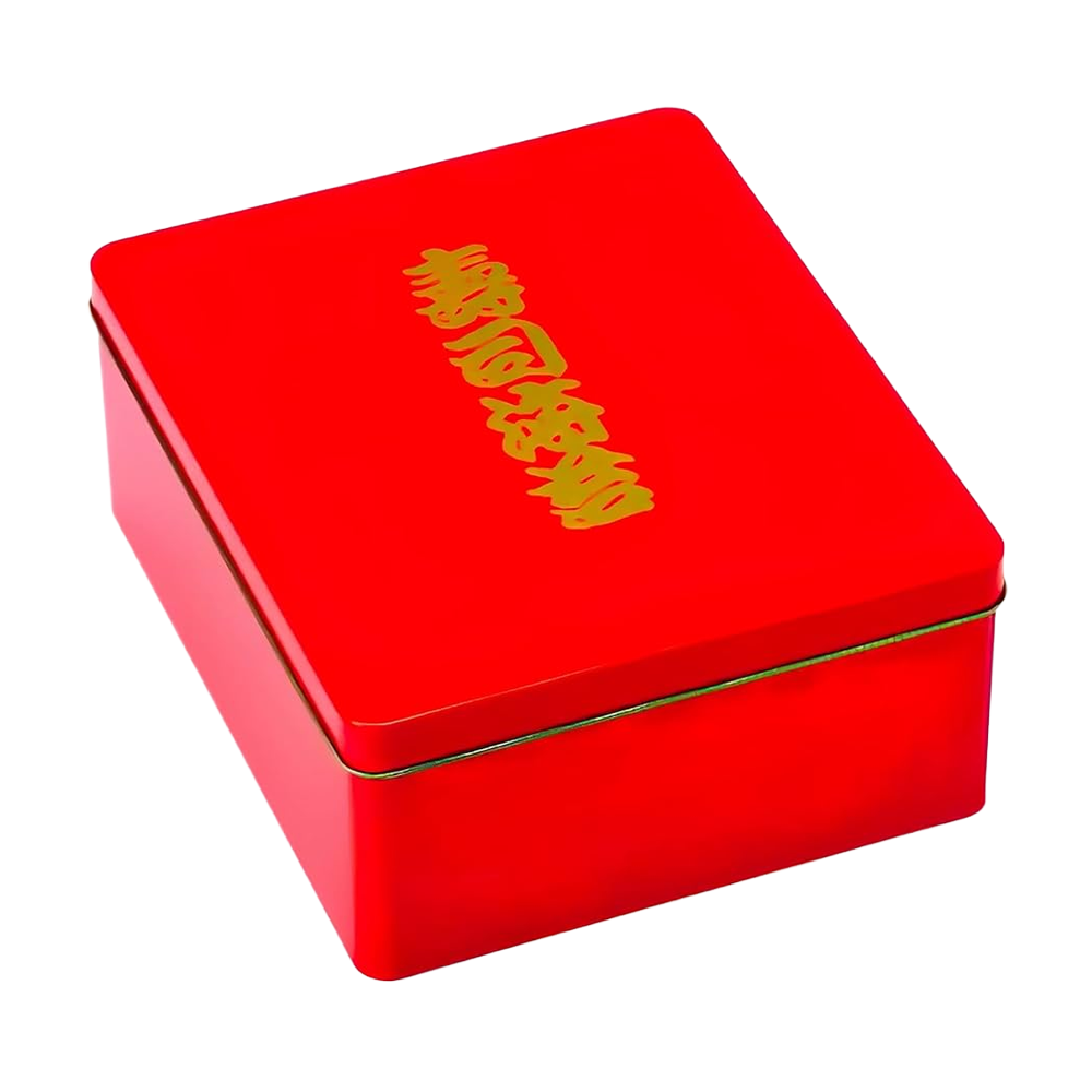 寿司海苔缶 赤 8.75x8.5cm