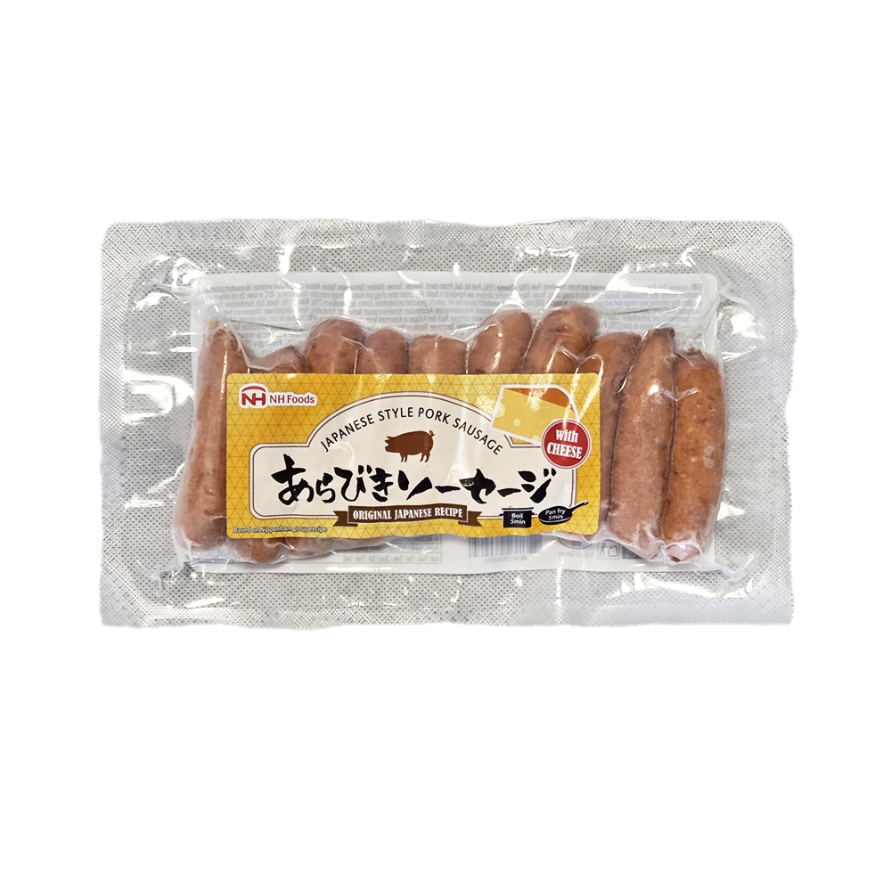 *日本ハム 粗挽きソーセージ チーズ入り 185g(10本入)