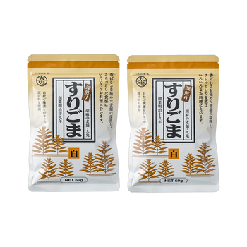 <font color="#FF0000">2パックセット</font><br>九鬼 深煎りすりごま 白 65g