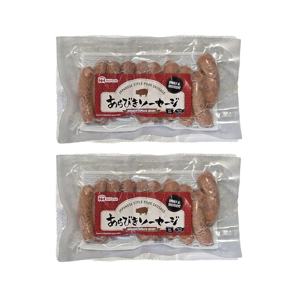 *<font color="#FF0000">2パックセット</font><br>日本ハム 粗挽きソーセージ 200g (10本入) ×2