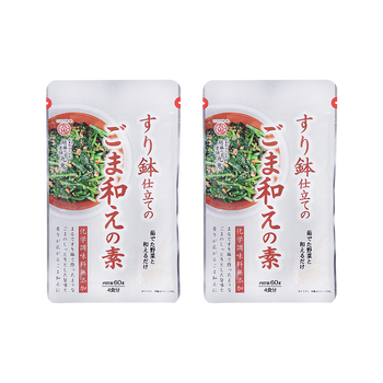 <font color="#FF0000">2パックセット</font><br>九鬼 すり鉢仕立てのごま和えの素 60gx2