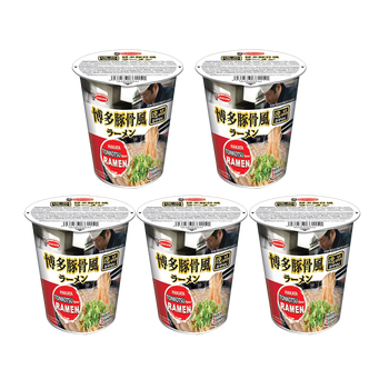 <font color="#FF0000">5パックセット</font><br> エースコック 博多豚骨風ラーメン 74g×5