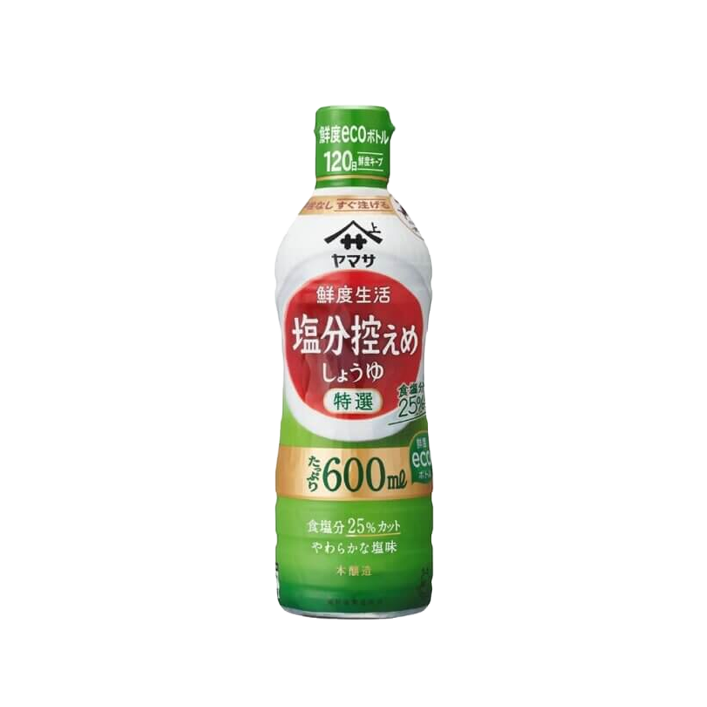 ヤマサ 鮮度生活 特選塩分控えめしょうゆ 600ml