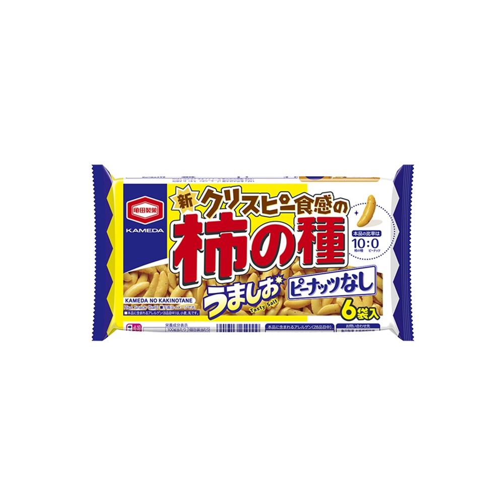 亀田製菓 柿の種 ピーナッツなし うましお 6袋入 135g