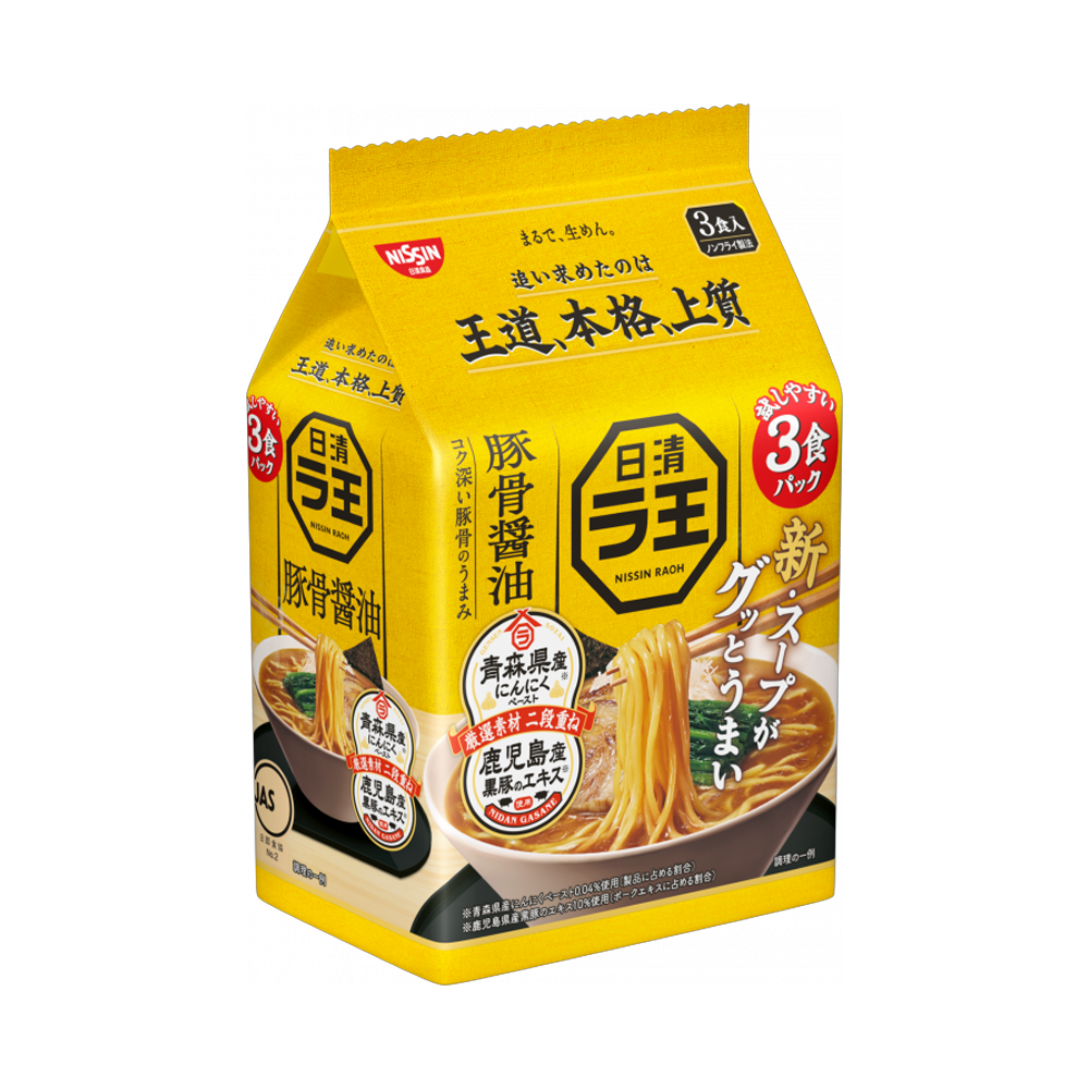 日清 ラ王 豚骨醤油 3食入