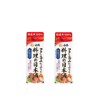 <font color="#FF0000">2パックセット</font><br> 白鶴 料理の日本酒 食塩ゼロ 紙パック 500ml