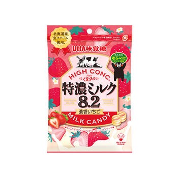 UHA味覚糖 特濃ミルク8.2 濃香いちご 75g