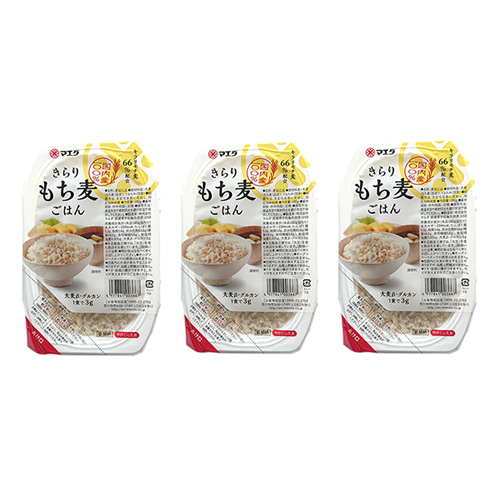 <font color="#FF0000">3パックセット</font><br>マエダ きらりもち麦ごはん 180g ×3