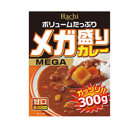 Hachi<br>メガ盛りカレー<br>甘口 <br>300g<br><small>ボリュームたっぷり</small>