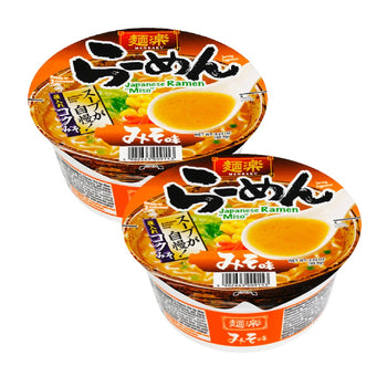 <font color="#FF0000">2パックセット</font><br>麺楽 ラーメン 味噌 90.9ｇ×2