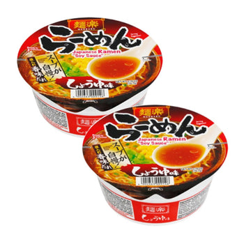 <font color="#FF0000">2パックセット</font><br> 麺楽 カップラーメン しょうゆ味 76.7g