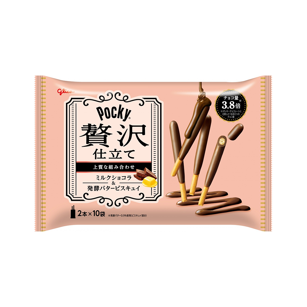 <font color="#FF0000"> 賞味期限1月31日</font><br>ポッキー 贅沢仕立て ミルクショコラ 110g