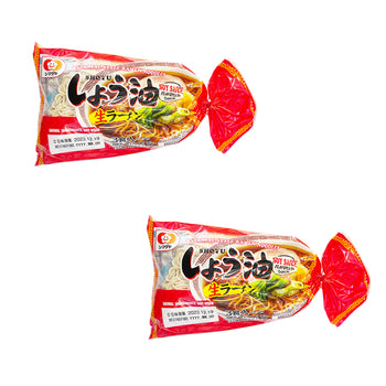 *<font color="#FF0000">2パックセット</font><br>シマダヤ<br>生ラーメン しょうゆ<br>3食入 x 2<br><br><small>チキンと豚ガラベースを合わせたスープ。</small>