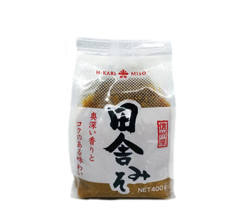 ひかり味噌 <br>田舎みそ <br>400ｇ<br><br><small>うま味と風味豊かな奥深い味わいが特長｡</small>